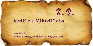 Knézy Viktória névjegykártya